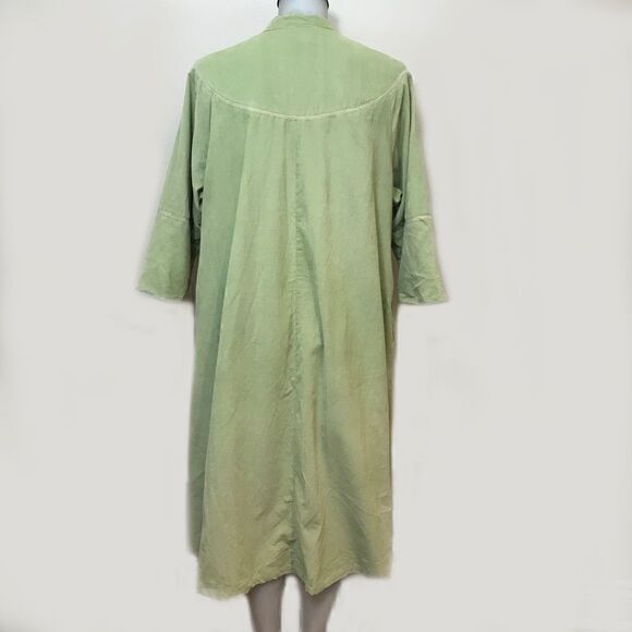 April Cornell Corduroy Duster Prairie One-Button Small Pocket Lined - Picture 2 of 13